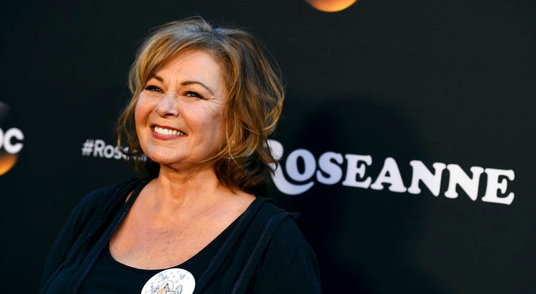FILE - In this March 23, 2018, file photo, Roseanne Barr arrives at the Los Angeles premiere of "Roseanne" on Friday in Burbank, Calif.