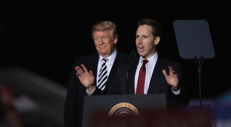 Josh Hawley and President Trump