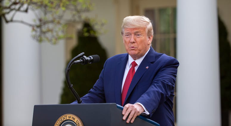 Trump extends social distancing guidelines in the Rose Garden
