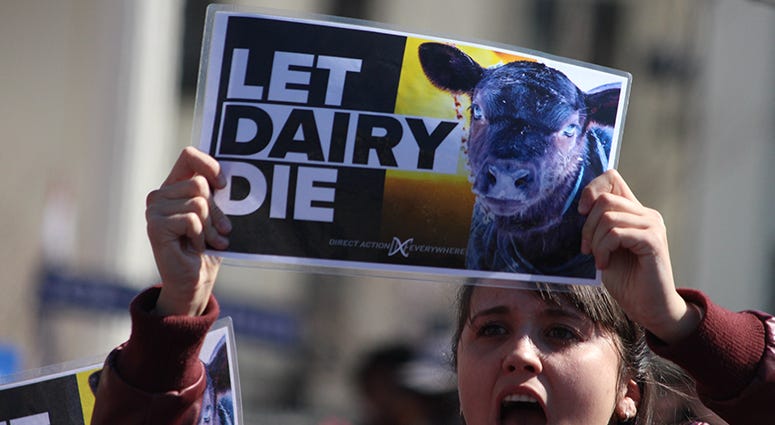 Let Dairy Die Protesters interrupt Joe Biden in St. Louis