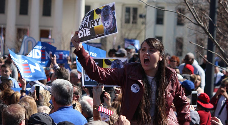 Let Dairy Die protesters interrupts Joe Biden in St. Louis