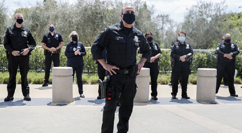This moment in Los Angeles was captured on camera