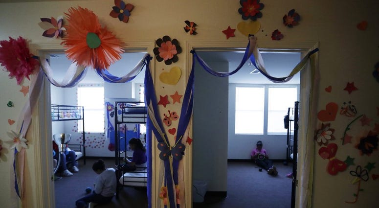 U.S. government's newest holding center for migrant children in Carrizo Springs, Texas