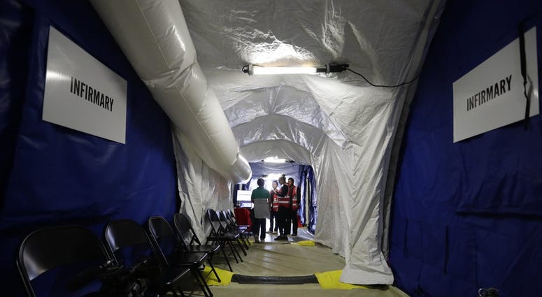 U.S. government's newest holding center for migrant children in Carrizo Springs, Texas