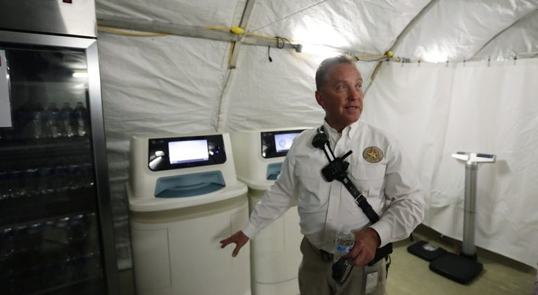 U.S. government's newest holding center for migrant children in Carrizo Springs, Texas