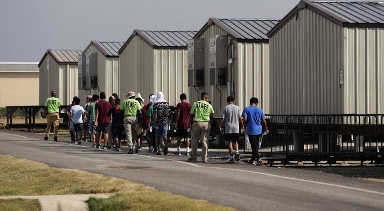 U.S. government's newest holding center for migrant children in Carrizo Springs, Texas