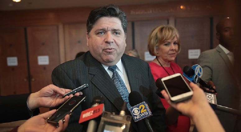 Pritzker refuses to answer question about wife's whereabouts