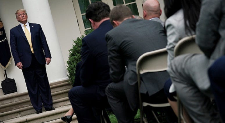 Trump has said he isn’t doing press conference anymore because of the way he is treated by the media.