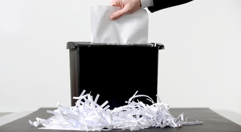 shredding documents