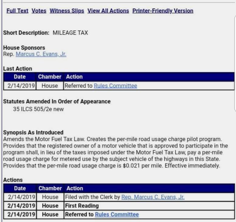 Mileage tax bill is being introduced in Illinois