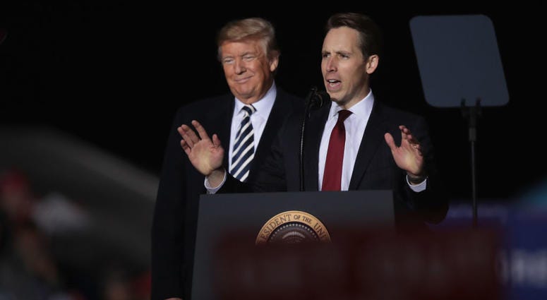 Josh Hawley and President Trump