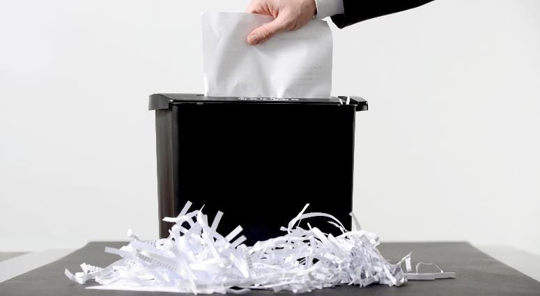 shredding documents
