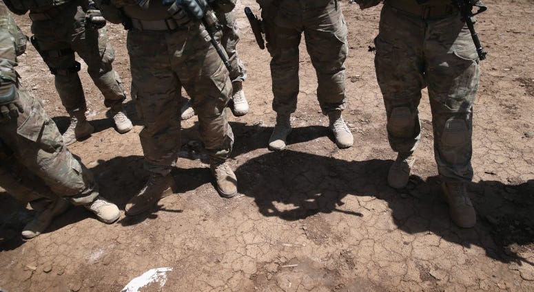 military troops