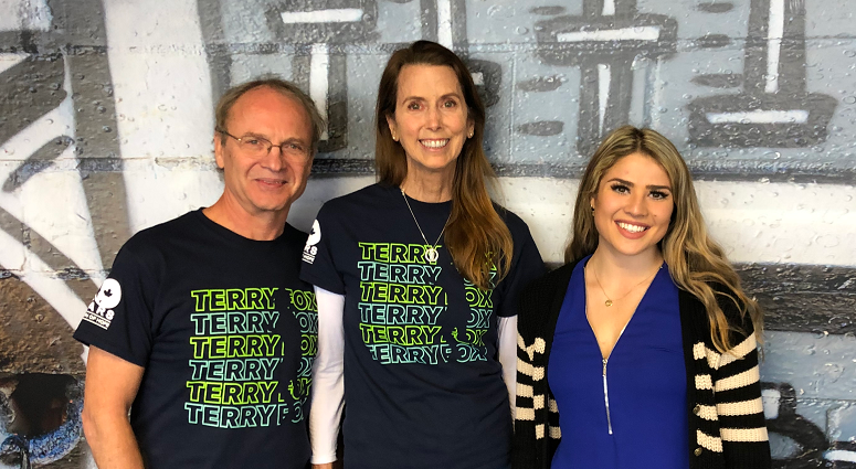 Bridgett Falcone with the folks from the Terry Fox Run in Houston