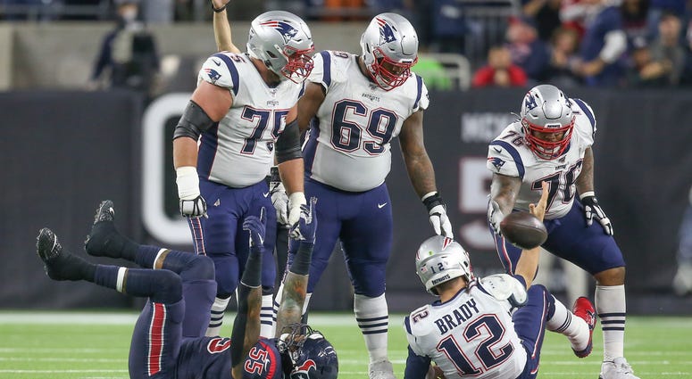 Dec 1, 2019; Houston, TX, USA; Houston Texans inside linebacker Benardrick McKinney (55) celebrates after a sack on New England Patriots quarterback Tom Brady (12) in the second quarter at NRG Stadium.