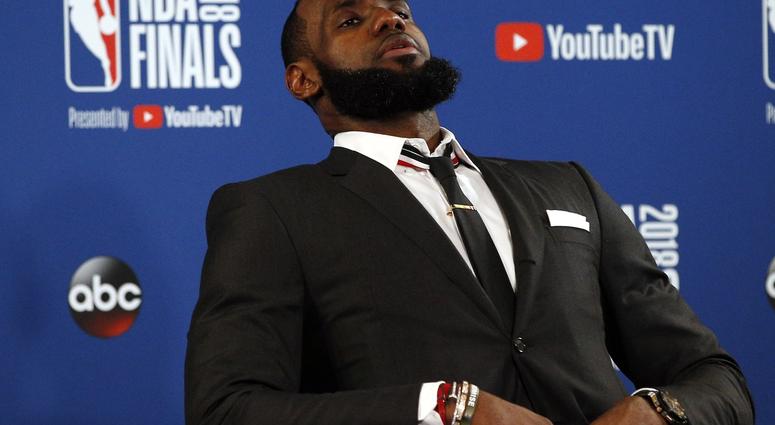 LeBron NBA Finals Podium