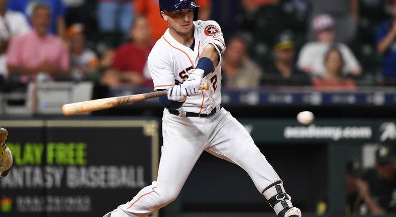 Alex Bregman swings Alex Bregman swings