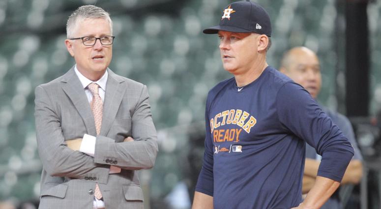 A.J. Hinch and Jeff Luhnow A.J. Hinch and Jeff Luhnow