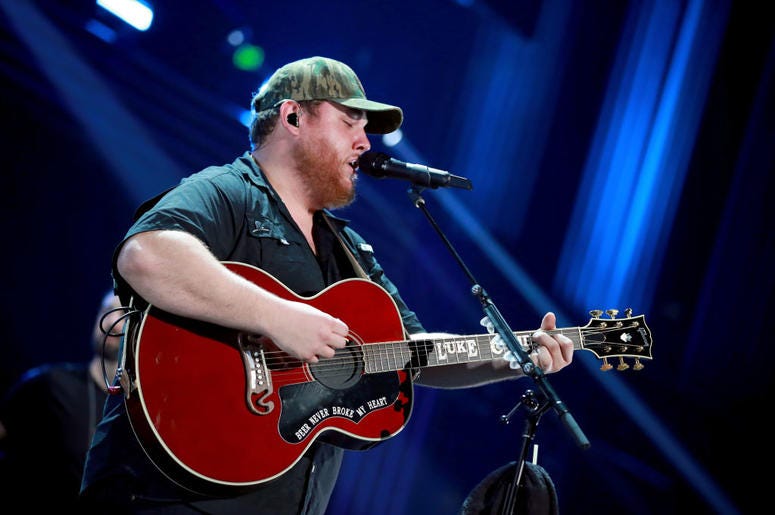 Luke Combs performs onstage at the Frank Erwin Center on May 4, 2019 in Austin, Texas Luke Combs performs onstage at the Frank Erwin Center on May 4, 2019 in Austin, Texas