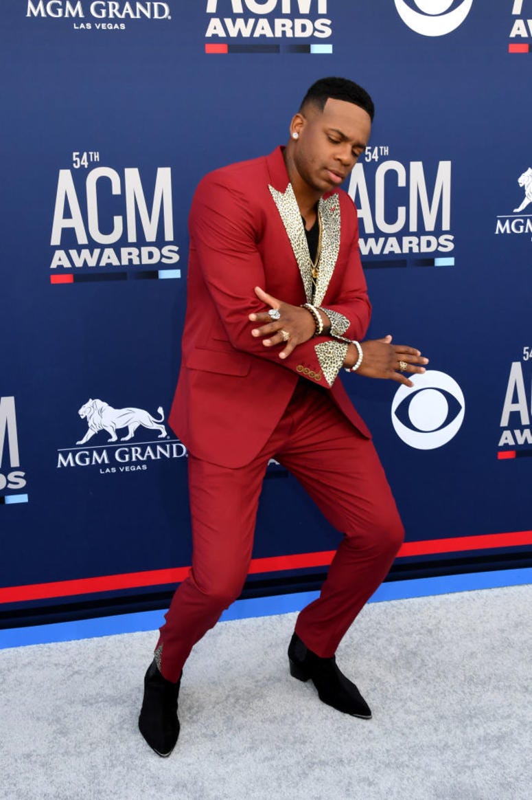 Jimmie Allen attends the 54th Academy Of Country Music Awards at MGM Grand Hotel & Casino on April 07, 2019 in Las Vegas, Nevada Jimmie Allen attends the 54th Academy Of Country Music Awards at MGM Grand Hotel & Casino on April 07, 2019 in Las Vegas, Nevada