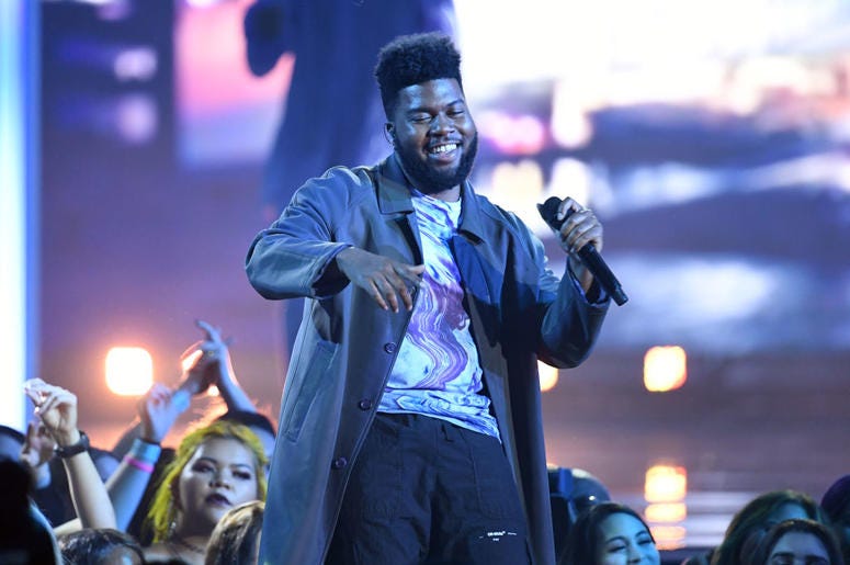 Khalid performs onstage during the 2019 Billboard Music Awards at MGM Grand Garden Arena on May 01, 2019 in Las Vegas, Nevada Khalid performs onstage during the 2019 Billboard Music Awards at MGM Grand Garden Arena on May 01, 2019 in Las Vegas, Nevada