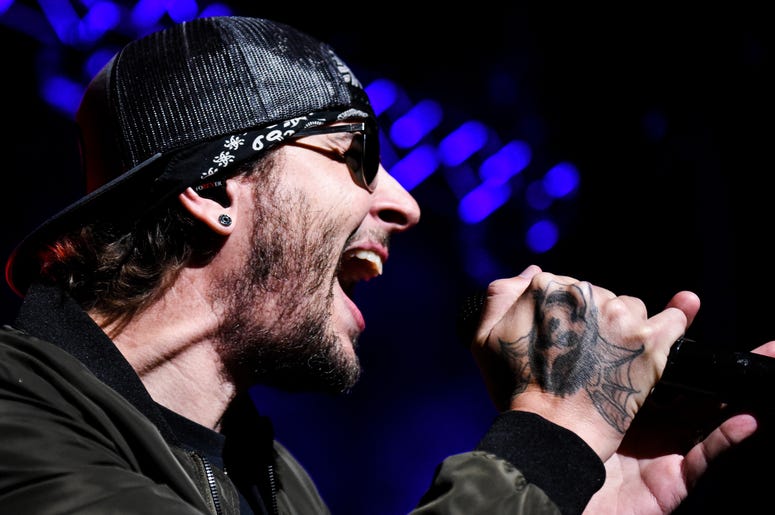 M. Shadows of Avenged Sevenfold performs M. Shadows of Avenged Sevenfold performs