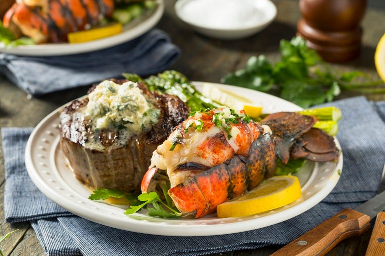 Steak and lobster