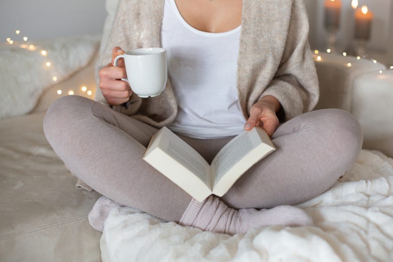 reading a book