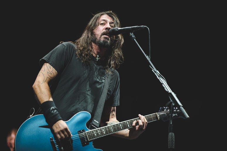 Dave Grohl and the Foo Fighters perform during the CalJam17 Dave Grohl and the Foo Fighters perform during the CalJam17