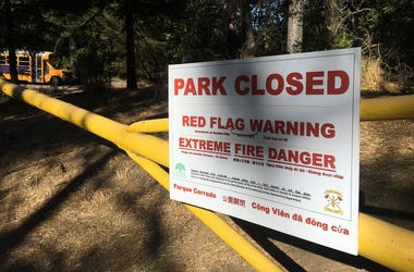 Fire Danger Joaquin Miller Park Joaquin Miller Park in Oakland was shut on Sept. 24, 2019 due to fire danger, but Netflix continued recording a new episode of "13 Reason Why" despite the danger there. (Photo credit: Matt Bigler/KCBS Radio)