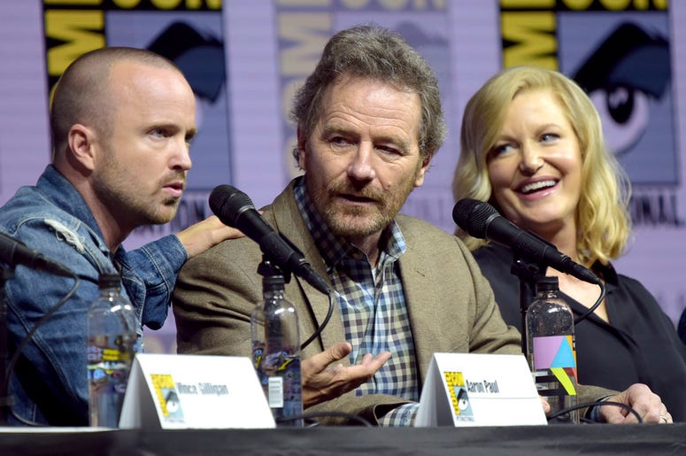 Aaron Paul, from left, Bryan Cranston and Anna Gunn Aaron Paul, from left, Bryan Cranston and Anna Gunn