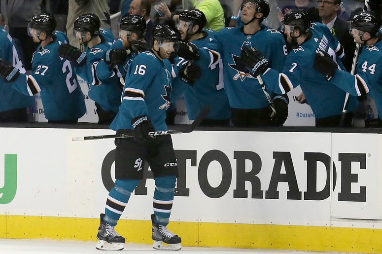 Game 3 of an NHL hockey first-round playoff series Sharks vs Ducks. Game 3 of an NHL hockey first-round playoff series Sharks vs Ducks.