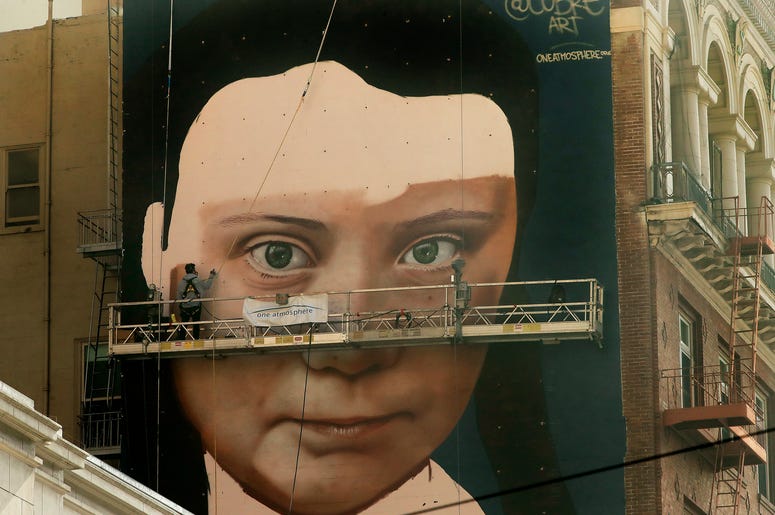 Greta Thunberg mural