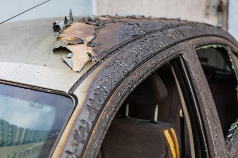 Burnt car Burnt car