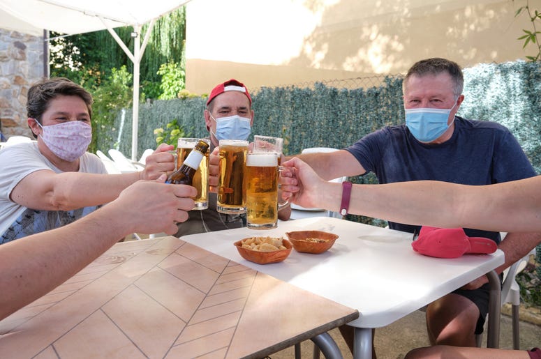 Masks and beer Masks and beer