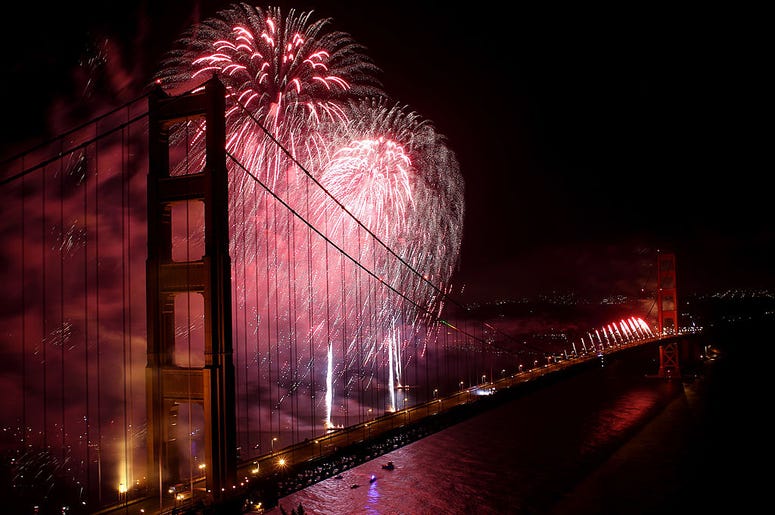 Golden Gate Bridge Fireworks Golden Gate Bridge Fireworks