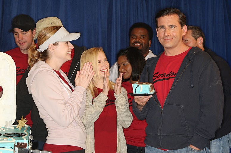 Jenna Fischer, Angela Kinsey & Steve Carell