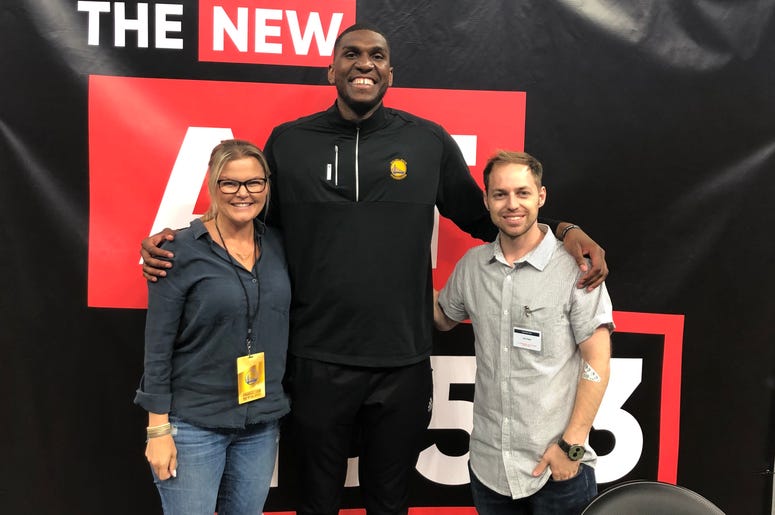 Kevon Looney with DK and Dallas Kevon Looney with DK and Dallas