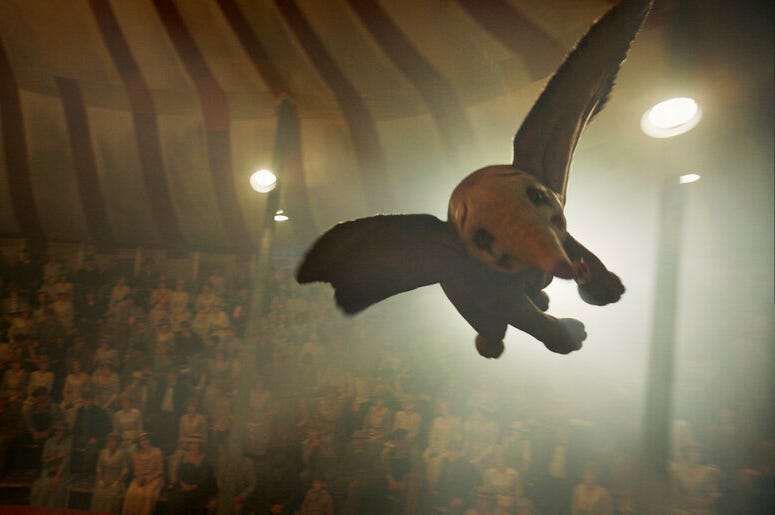 This image released by Disney shows a scene from "Dumbo." This image released by Disney shows a scene from "Dumbo."