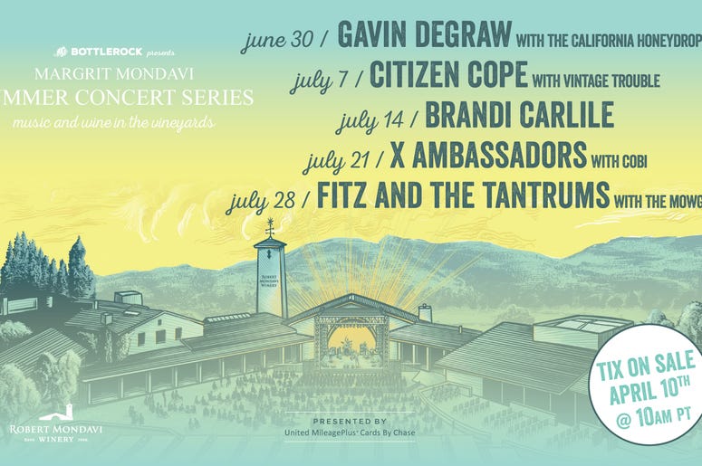 The Margrit Mondavi Summer Concert Series LineUp Announced THE NEW