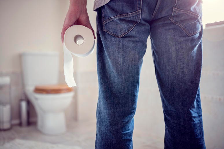 Man in bathroom Man in bathroom