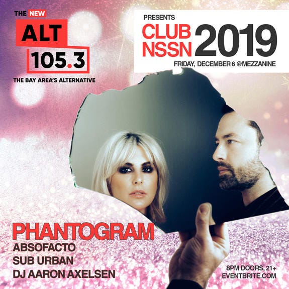 CLUB NSSN 2019: Phantogram, Absofacto, Sub Urban CLUB NSSN 2019: Phantogram, Absofacto, Sub Urban