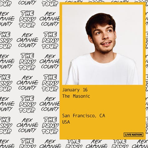 Rex Orange County at The Masonic in San Francisco Rex Orange County at The Masonic in San Francisco
