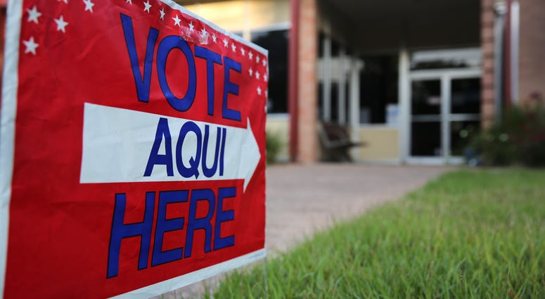 Vote Here voting sign