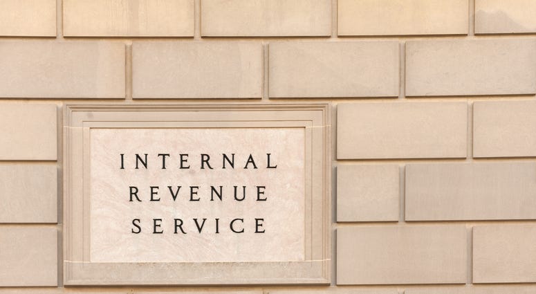 IRS sign on the IRS building