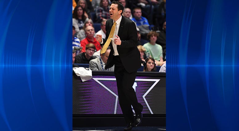 Vanderbilt Commodores head coach Bryce Drew reacts after a play during the first half against the Texas A&M Aggies of the SEC conference tournament at Bridgestone Arena. Vanderbilt Commodores head coach Bryce Drew reacts after a play during the first half against the Texas A&M Aggies of the SEC conference tournament at Bridgestone Arena.
