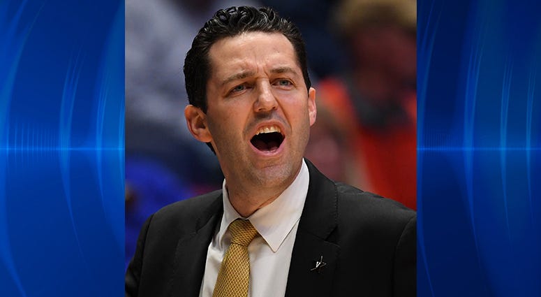 Vanderbilt Commodores head coach Bryce Drew questions a non call during the first half against the Texas A&M Aggies of the SEC conference tournament at Bridgestone Arena. Vanderbilt Commodores head coach Bryce Drew questions a non call during the first half against the Texas A&M Aggies of the SEC conference tournament at Bridgestone Arena.