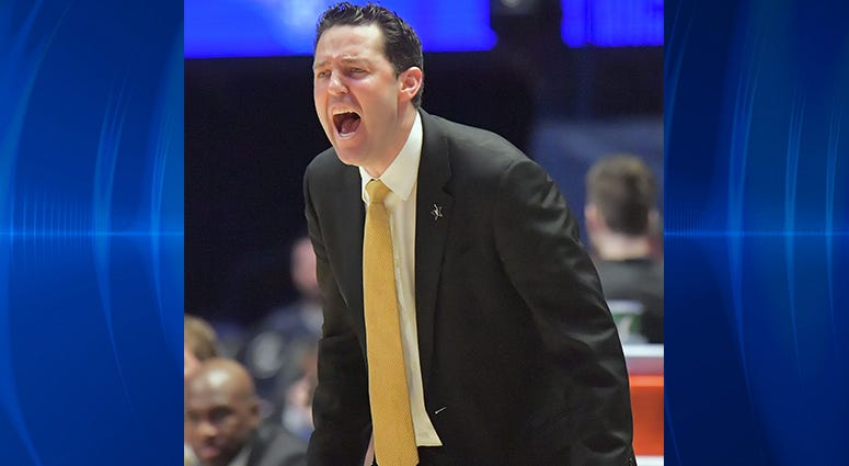 Vanderbilt Commodores head coach Bryce Drew reacts in the second half of the SEC conference tournament against the Texas A&M Aggies at Bridgestone Arena. Vanderbilt Commodores head coach Bryce Drew reacts in the second half of the SEC conference tournament against the Texas A&M Aggies at Bridgestone Arena.