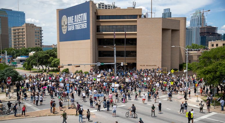 Protests in downtown Austin