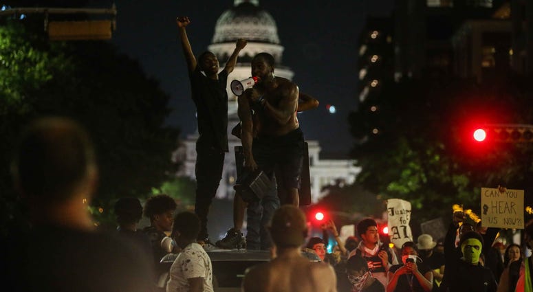 Protests in downtown Austin